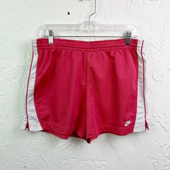 Nike Pants - Nike Fit Dry Pink White Stripe Activewear Running Shorts Size Large